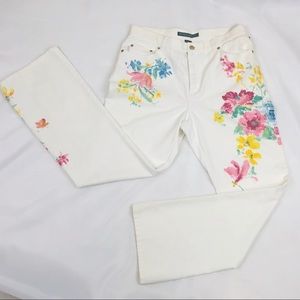 Lauren Ralph Lauren Jeans white denim floral